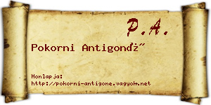Pokorni Antigoné névjegykártya